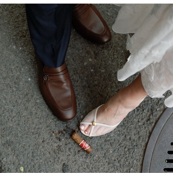 Reformation Paula White Mesh Slingback Heels Sandals 9.5 - Picture 5 of 16